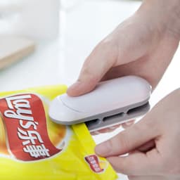 image-Portable Mini Plastic Bag Sealer - Hand Pressure