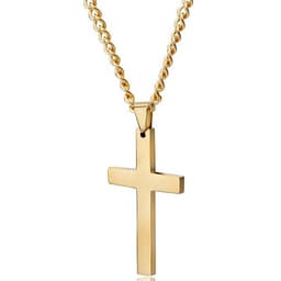 image-Classic Cross Necklace Men's Pendant Fashion Stainless Steel Jewelry