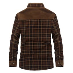 image-Winter Jacket Men Thicken Warm Fleece Jackets Coats Pure Cotton Plaid Jacket Military Clothes
