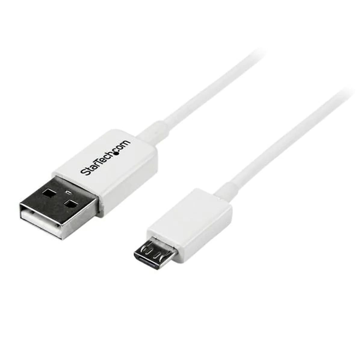 image-USB Cable to micro USB Startech USBPAUB2MW White Yellow (4 Units)