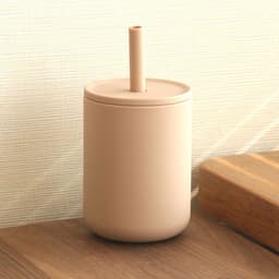 image-210ml Silicone No-spill Cup Baby Lid Straw Water Cup