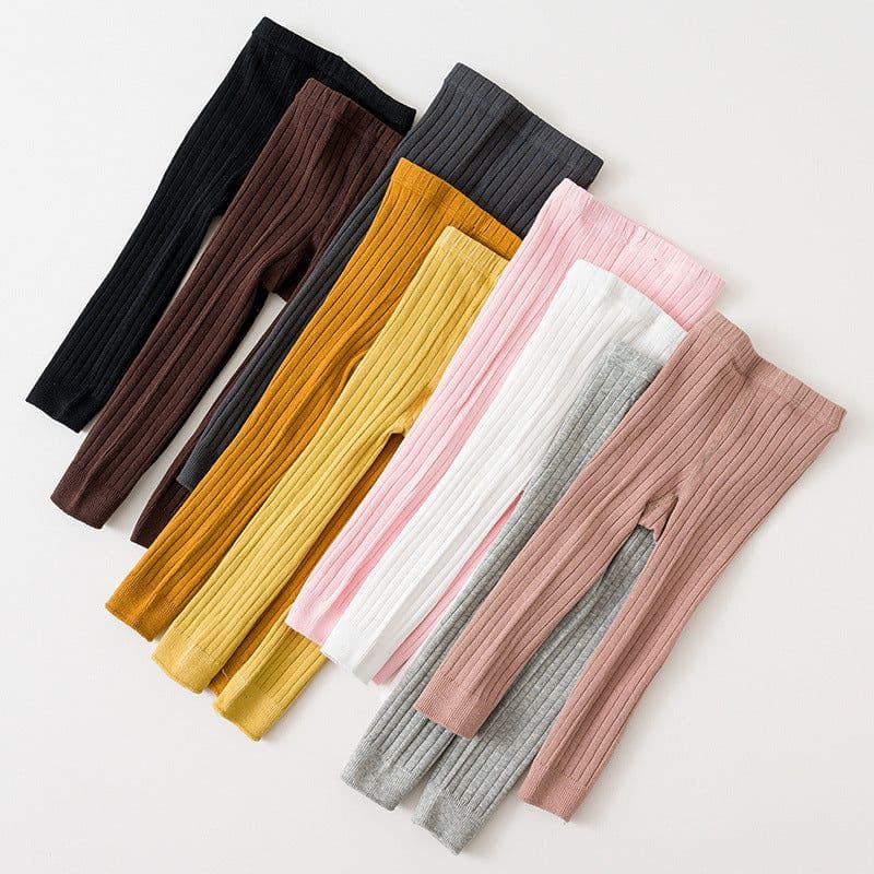 image-Yuwen Baby Leggings - Candy Color Stripe, Unisex, Cotton, Size S