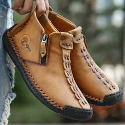 image-Xun Qi Martin Boots - Dark Green Size 48 Zipper