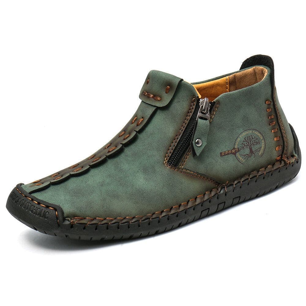 image-Xun Qi Martin Boots - Dark Green Size 48 Zipper