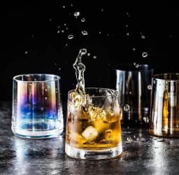 image-Colorful transparent water cup