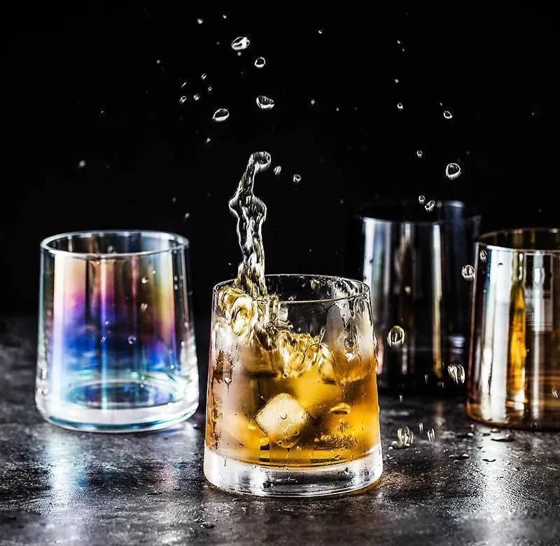 image-Colorful transparent water cup