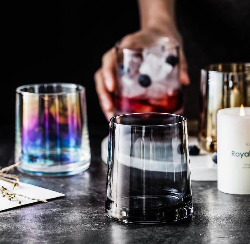 image-Colorful transparent water cup