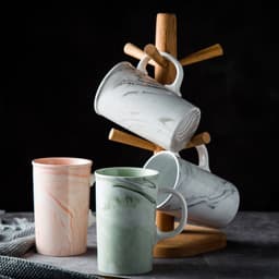 image-Marbled ceramic water cup
