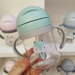 image-Cartoon Infant Graduated Straw Water Cup