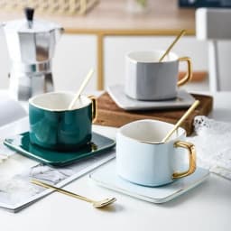 image-Ice American Cup Ceramic Coffee Cup Saucer Set Afternoon Tea Cup Household Water Cup Simple