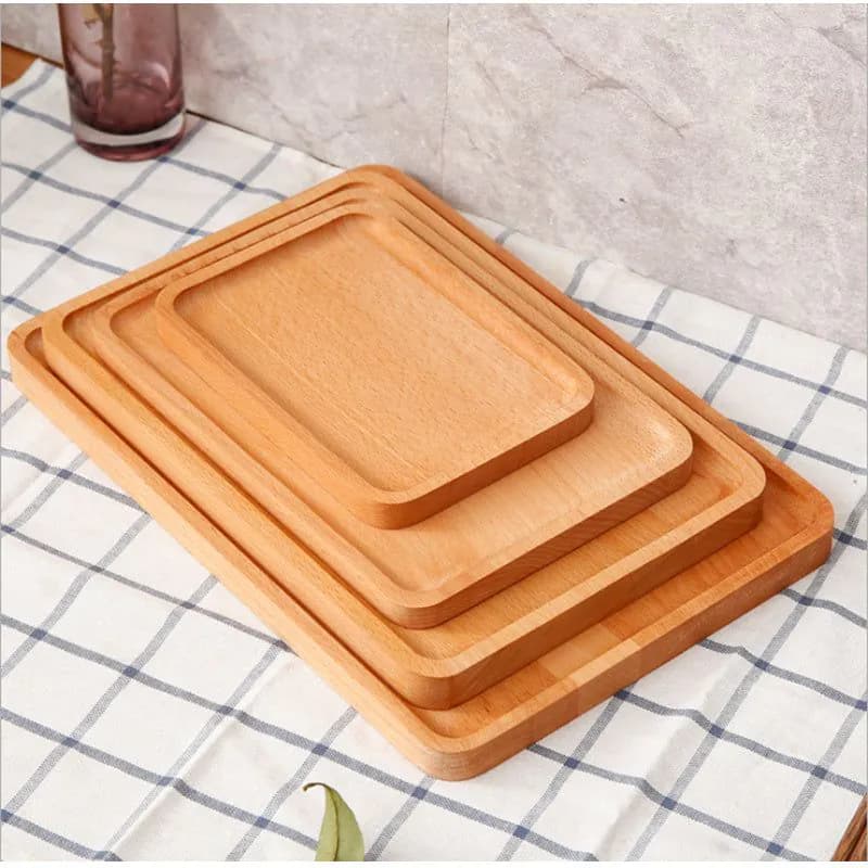 image-Household Wooden Water Cup Teapot Plate