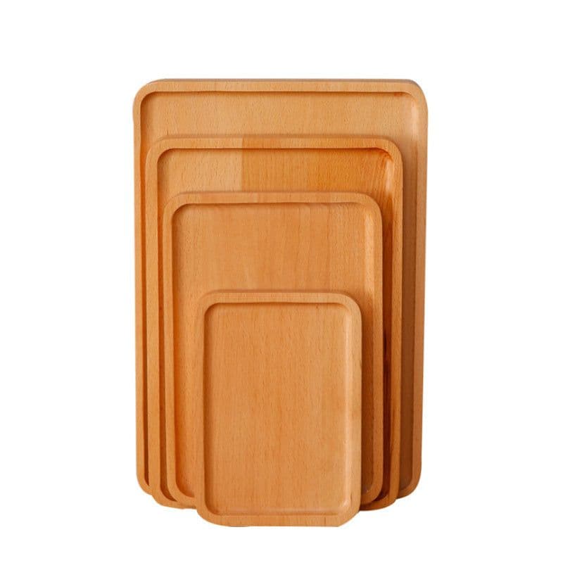 image-Household Wooden Water Cup Teapot Plate
