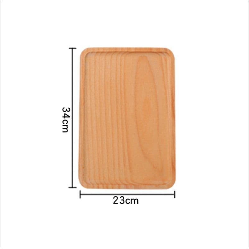 image-Household Wooden Water Cup Teapot Plate