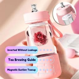 image-Tea Water Separation Magnetic Glass Water Cup Sealed Without Leakage Glass Tea Water Cup Infuser Tumbler Drinkware Water Bottle With Tea Filter