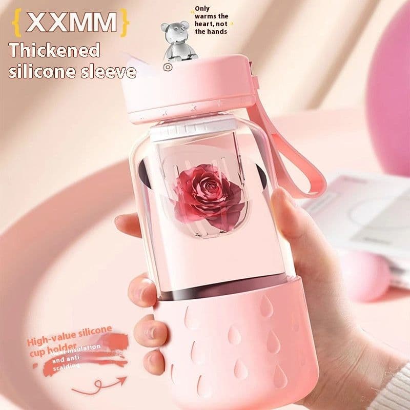 image-Tea Water Separation Magnetic Glass Water Cup Sealed Without Leakage Glass Tea Water Cup Infuser Tumbler Drinkware Water Bottle With Tea Filter