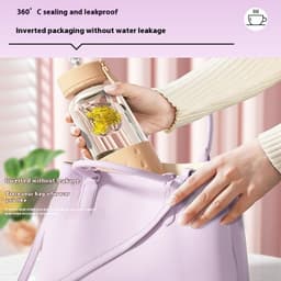 image-Tea Water Separation Magnetic Glass Water Cup Sealed Without Leakage Glass Tea Water Cup Infuser Tumbler Drinkware Water Bottle With Tea Filter