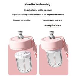 image-Tea Water Separation Magnetic Glass Water Cup Sealed Without Leakage Glass Tea Water Cup Infuser Tumbler Drinkware Water Bottle With Tea Filter