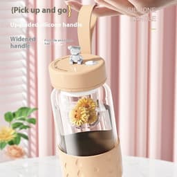 image-Tea Water Separation Magnetic Glass Water Cup Sealed Without Leakage Glass Tea Water Cup Infuser Tumbler Drinkware Water Bottle With Tea Filter
