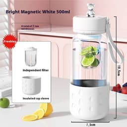 image-Tea Water Separation Magnetic Glass Water Cup Sealed Without Leakage Glass Tea Water Cup Infuser Tumbler Drinkware Water Bottle With Tea Filter