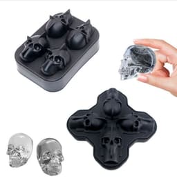 image-Creative 3D Skull Mold Ice Cube Tray Silicone Mold Soap Candle Moulds Sugar Craft Tools Bakeware Chocolate Moulds