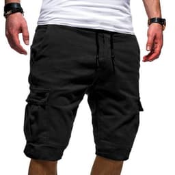 image-Men Casual Jogger Sports Cargo Shorts Military Combat Workout Gym Trousers Summer Mens Clothing