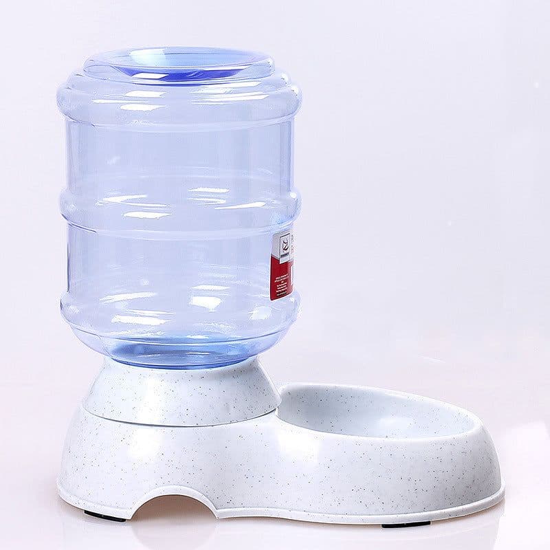 image-Cats Dogs Automatic Pet Feeder Drinking Water Fountains Large Capacity Plastic Pets Dog Food Bowl Water Dispenser
