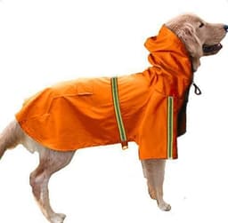 image-Spring and summer new dog raincoat waterproof cape dog reflective raincoat large dog raincoat