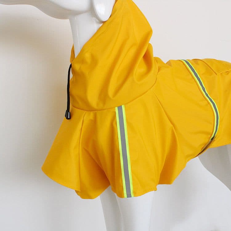image-Spring and summer new dog raincoat waterproof cape dog reflective raincoat large dog raincoat
