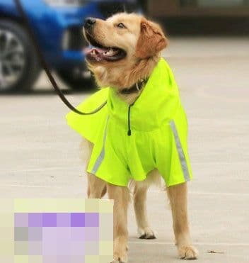 image-Spring and summer new dog raincoat waterproof cape dog reflective raincoat large dog raincoat