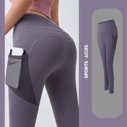 image-Yoga Pants Women With Pocket Leggings Sport Girl Gym Leggings Women Tummy Control Jogging Tights Female Fitness Pants