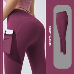 image-Yoga Pants Women With Pocket Leggings Sport Girl Gym Leggings Women Tummy Control Jogging Tights Female Fitness Pants