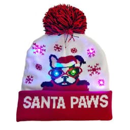 image-LED Christmas Hat Sweater Knitted Beanie Christmas Light Up Knitted Hat Christmas Gift Kids Xmas New Year Decorations