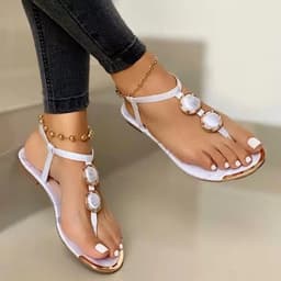 image-Women's Flat Sandals Summer Beach Shoes