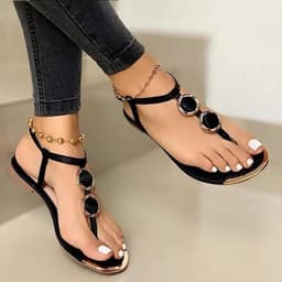 image-Women's Flat Sandals Summer Beach Shoes