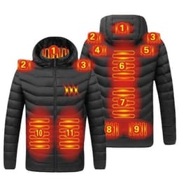 image-Winter Smart Heating Cotton USB Charging Heating Cotton Men's Jacket