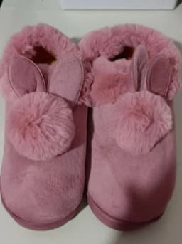 image-Autumn Winter Cotton Slippers Fur Rabbit Home Warm Thick Bottom Indoor Cotton Shoes Womens Slippers Cute Fluffy Cat Slippers