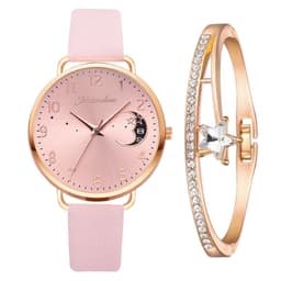 image-Lovely Moon Pattern Quartz Watch for Women With Strap Dial Ladies Wristwatch Montre Femme Relogio Feminino Reloj Mujer Drop Ship