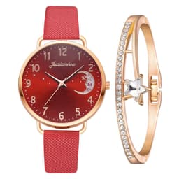 image-Lovely Moon Pattern Quartz Watch for Women With Strap Dial Ladies Wristwatch Montre Femme Relogio Feminino Reloj Mujer Drop Ship