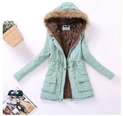 image-Thick Winter Jacket Women Large Size Long Section Hooded parka outerwear new fashion fur collar Slim padded cotton warm coat