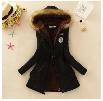 image-Thick Winter Jacket Women Large Size Long Section Hooded parka outerwear new fashion fur collar Slim padded cotton warm coat