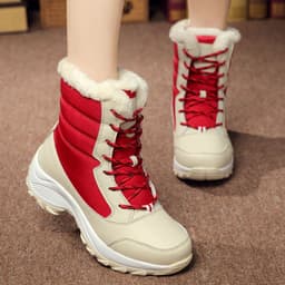 image-Snow Boots Female High To Help Waterproof Ladies Cotton Shoes Boots Plus Velvet Shoes
