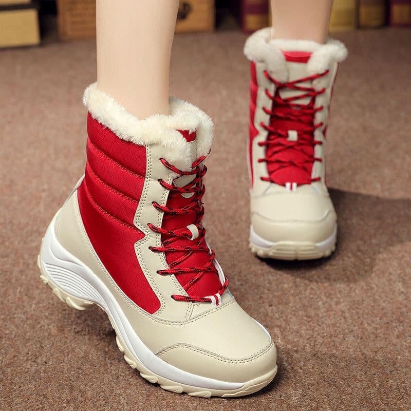 image-Snow Boots Female High To Help Waterproof Ladies Cotton Shoes Boots Plus Velvet Shoes