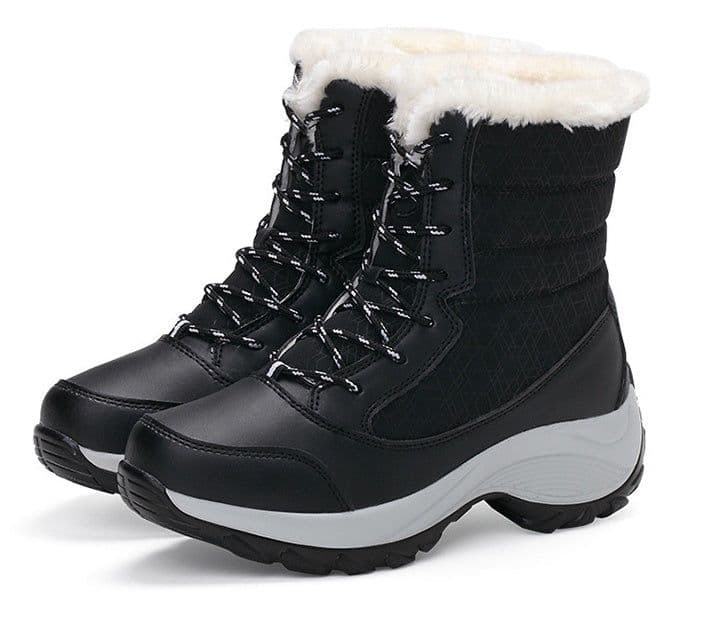 image-Snow Boots Female High To Help Waterproof Ladies Cotton Shoes Boots Plus Velvet Shoes
