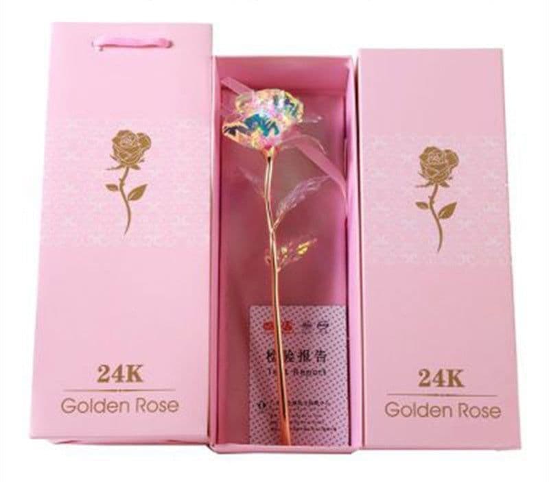 image-Enchanted Forever Rose Flower in Glass LED Light Christmas Decoration