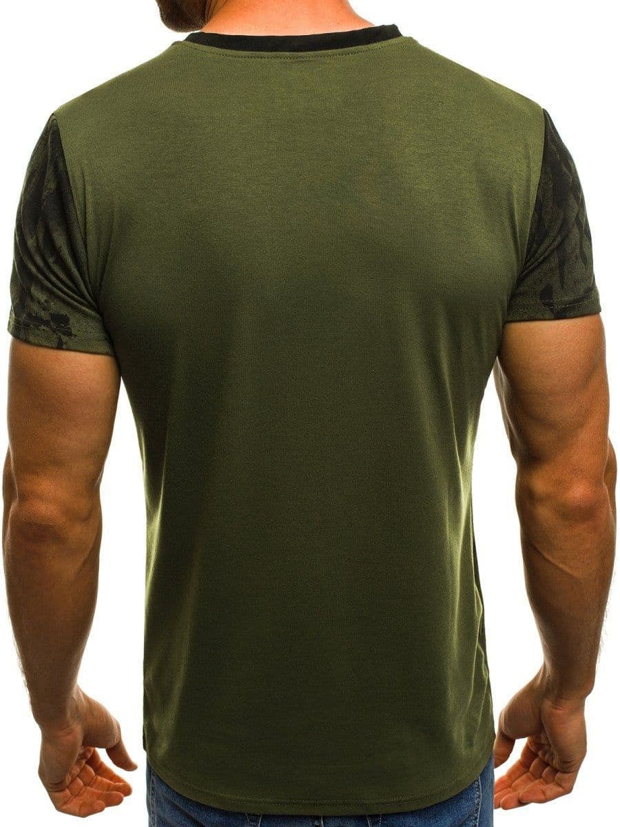 image-E-BAIHUI Men Fitness Compression T-Shirt Casual Cotton Black And Red Gradient High Quality Slim Shirt Men Fashion Tee Tops CG002
