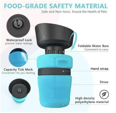 image-Pet Outdoor Foldable Bottle Dog Travel Water Bottle Dog Water Dispenser