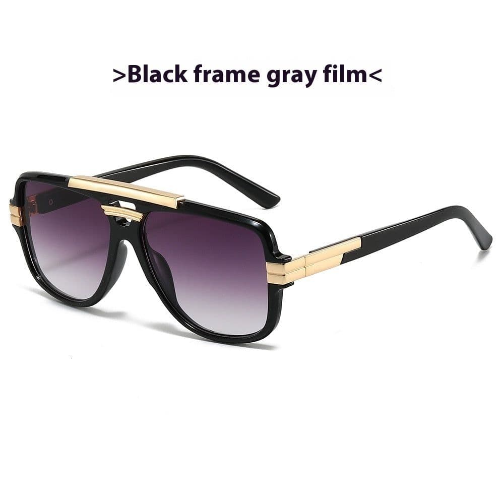 image-Square Retro Square Sunglasses Fashion Metal Sunglasses
