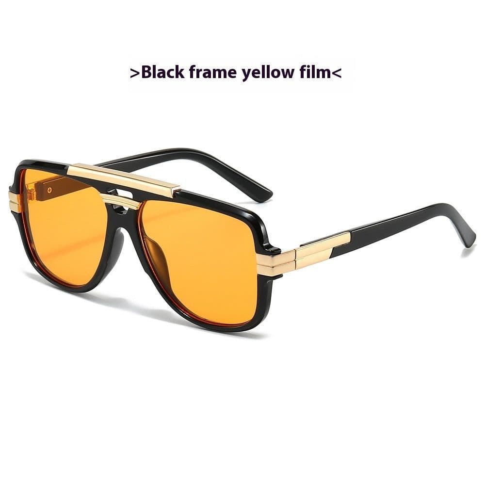 image-Square Retro Square Sunglasses Fashion Metal Sunglasses