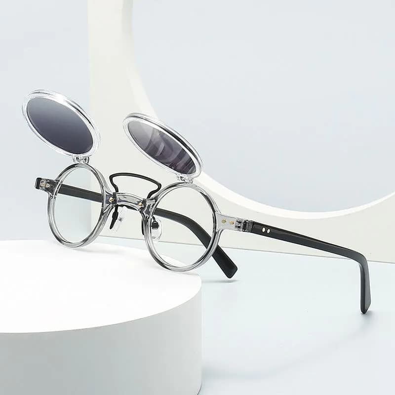 image-Sun Glasses Round Beige Frame