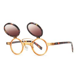 image-Sun Glasses Round Beige Frame